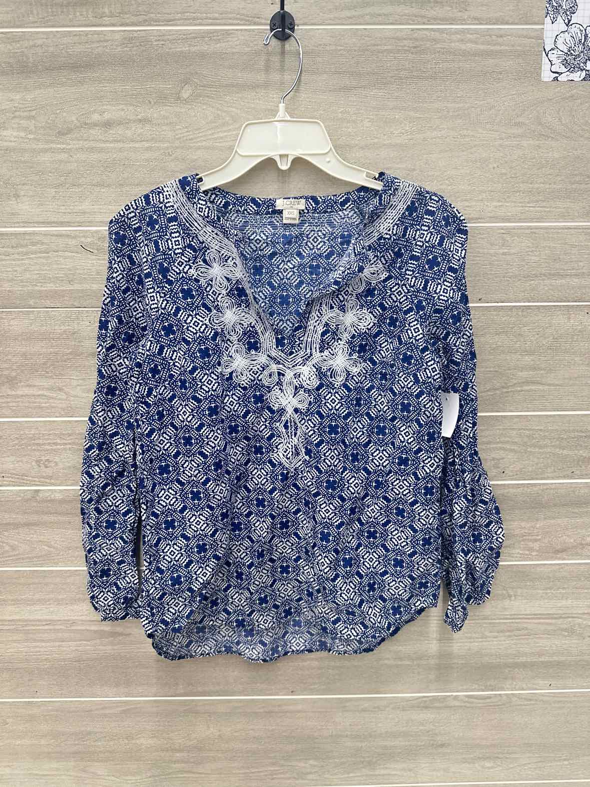 J Crew Size XXS Blue Womens Shirt