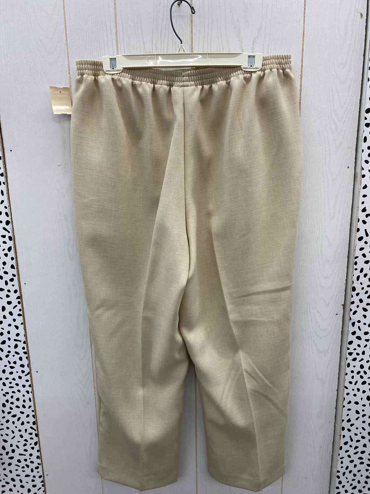 Alfred Dunner Tan Womens Size 16P Pants