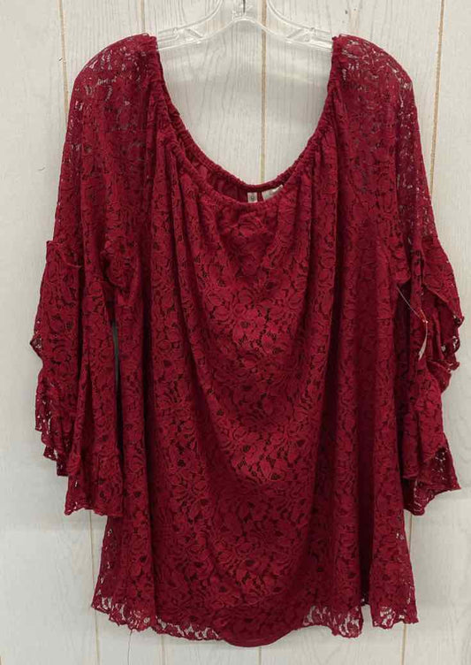 Burgundy Womens Size XXL Shirt