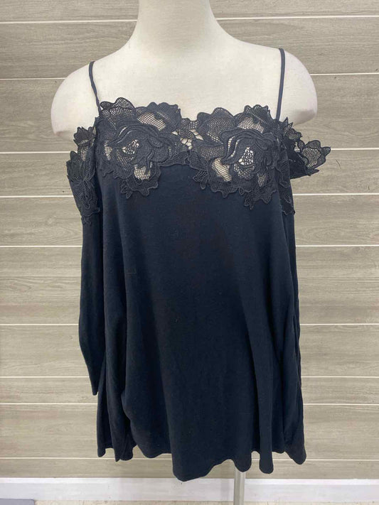 Meadow Rue Black Womens Size L Shirt