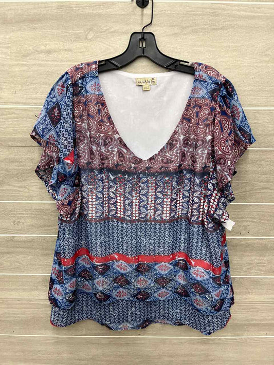 Live and Let Live Size XL Blue Womens Shirt
