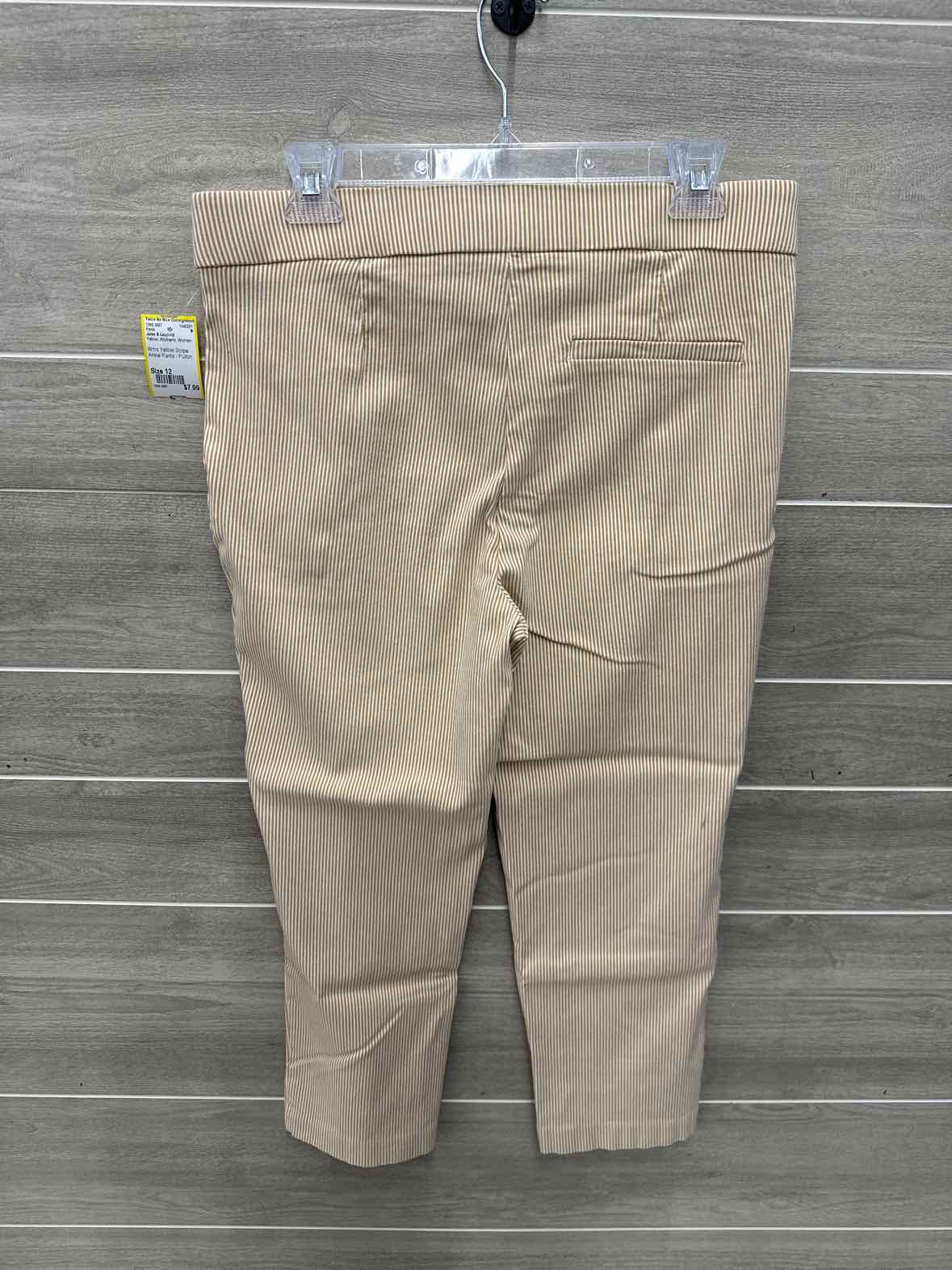 Jules & Leopold Size 12 Yellow Womens Pants