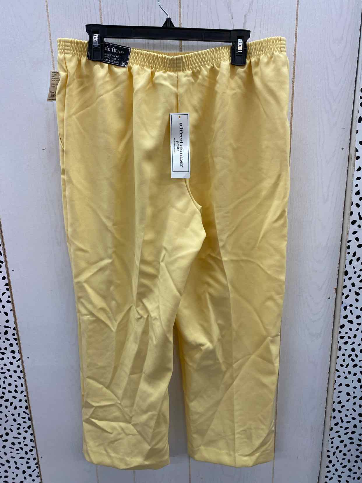 Alfred Dunner Yellow Womens Size 16 Pants