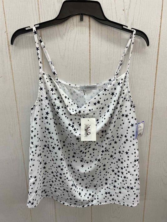 Miss Sparkling White Womens Size Small Tank Top