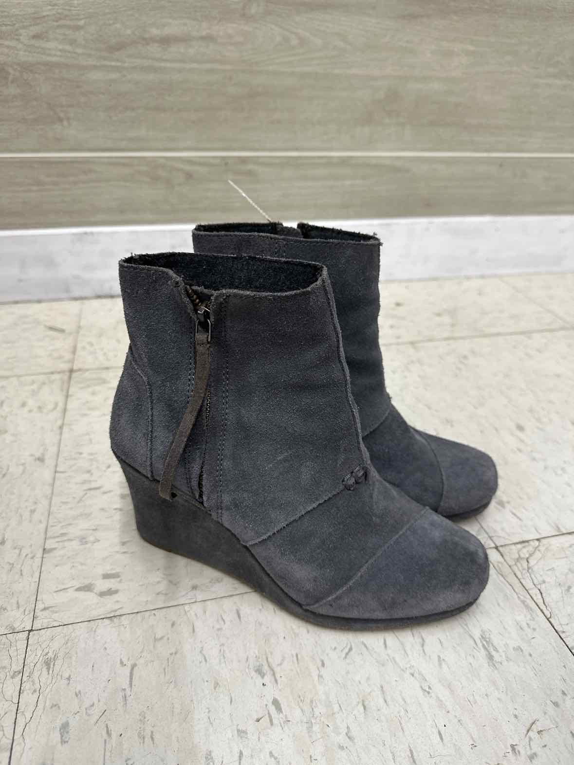 TOMS US Shoe Size 8 Gray Womens Boots