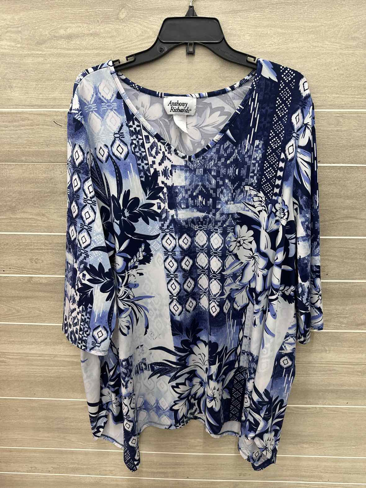 Anthony Richards Size 2X Blue Plus Shirt