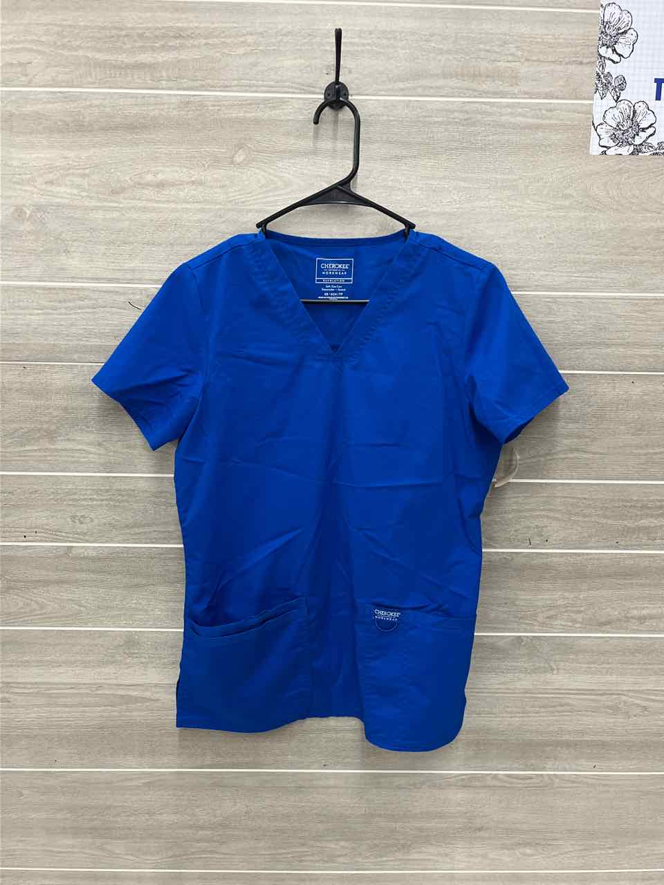 Cherokee Size XS Blue Womens Scrub Top