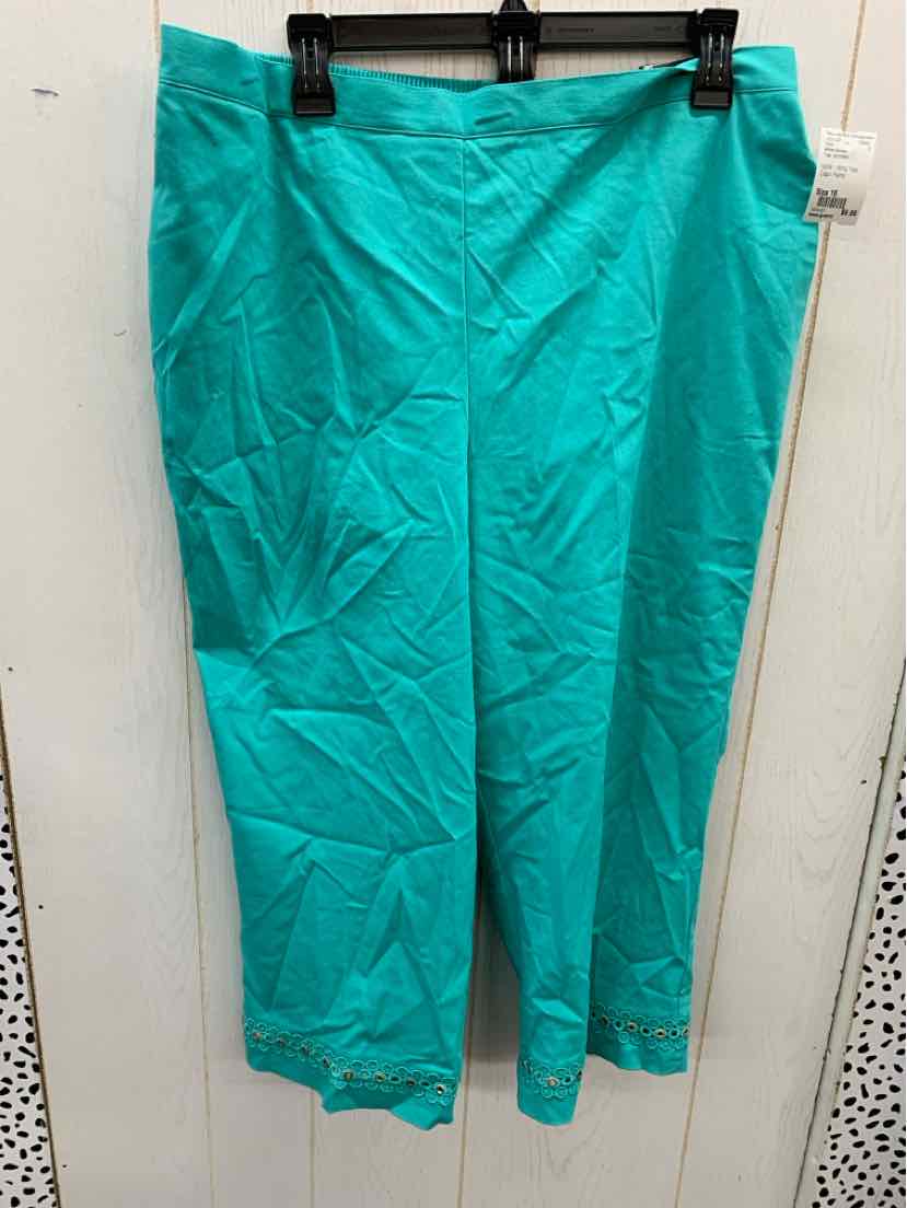 Alfred Dunner Teal Womens Size 16 Pants