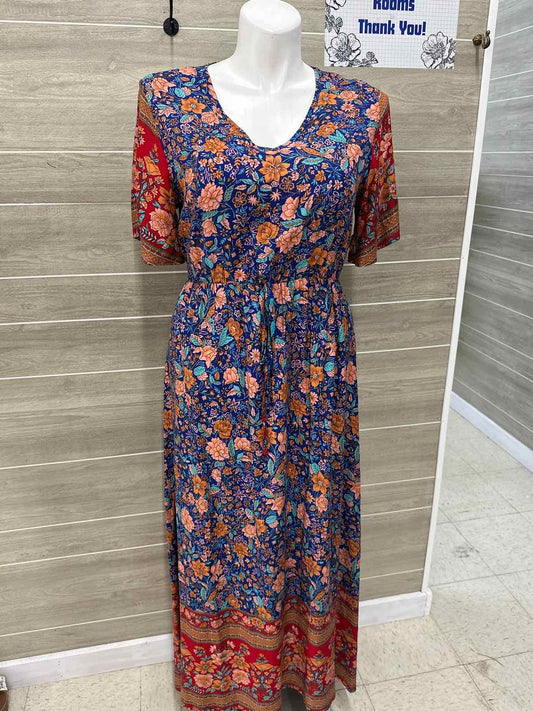 Pretty Garden Blue Womens Size 12 Dress