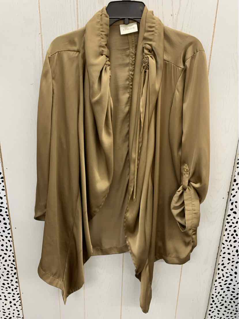 Chico's Brown Womens Size M/L Shirt