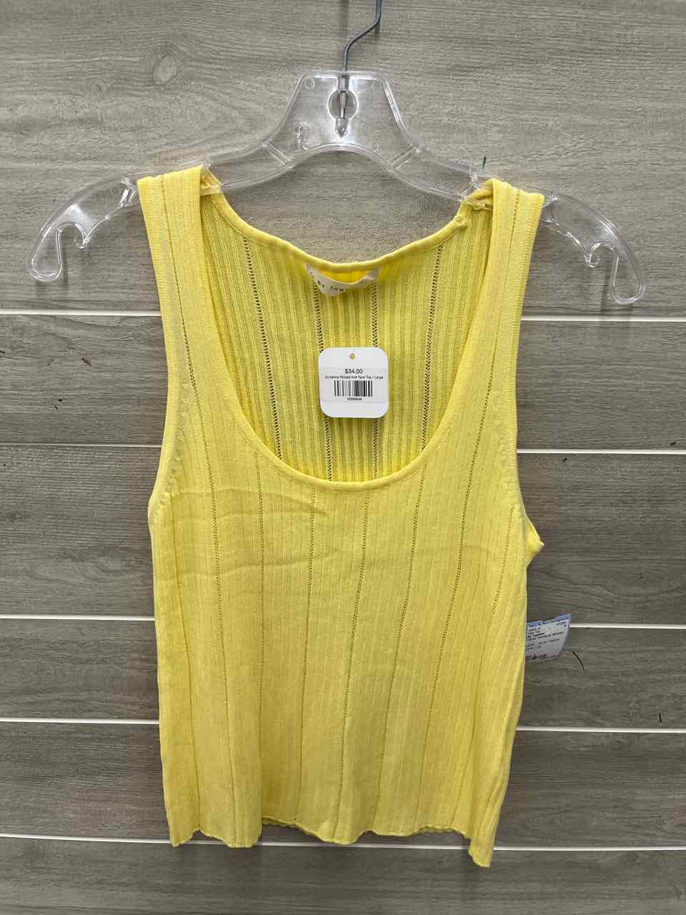 By Together Size L Yellow Womens Tank Top