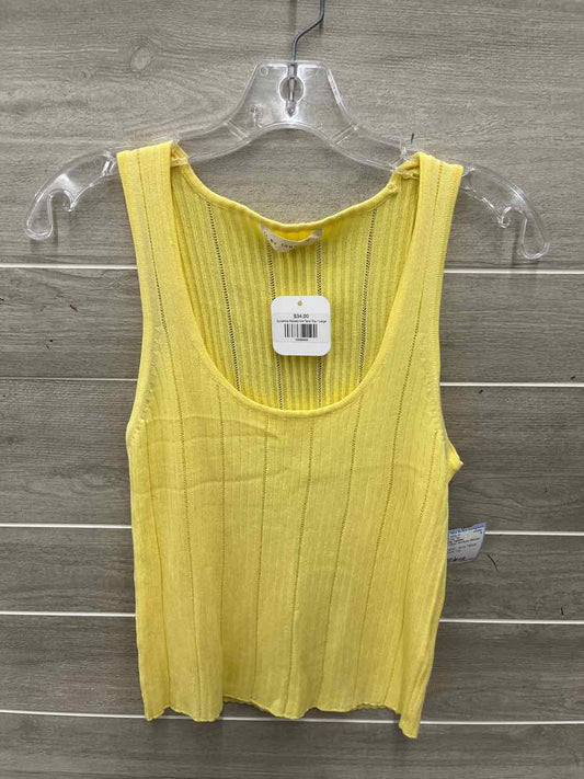By Together Size L Yellow Womens Tank Top
