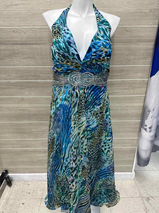 MAC DUGGAL Size 24 Blue Plus Gown/Evening Wear