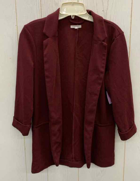 Maurices Burgundy Womens Size 6 Blazer