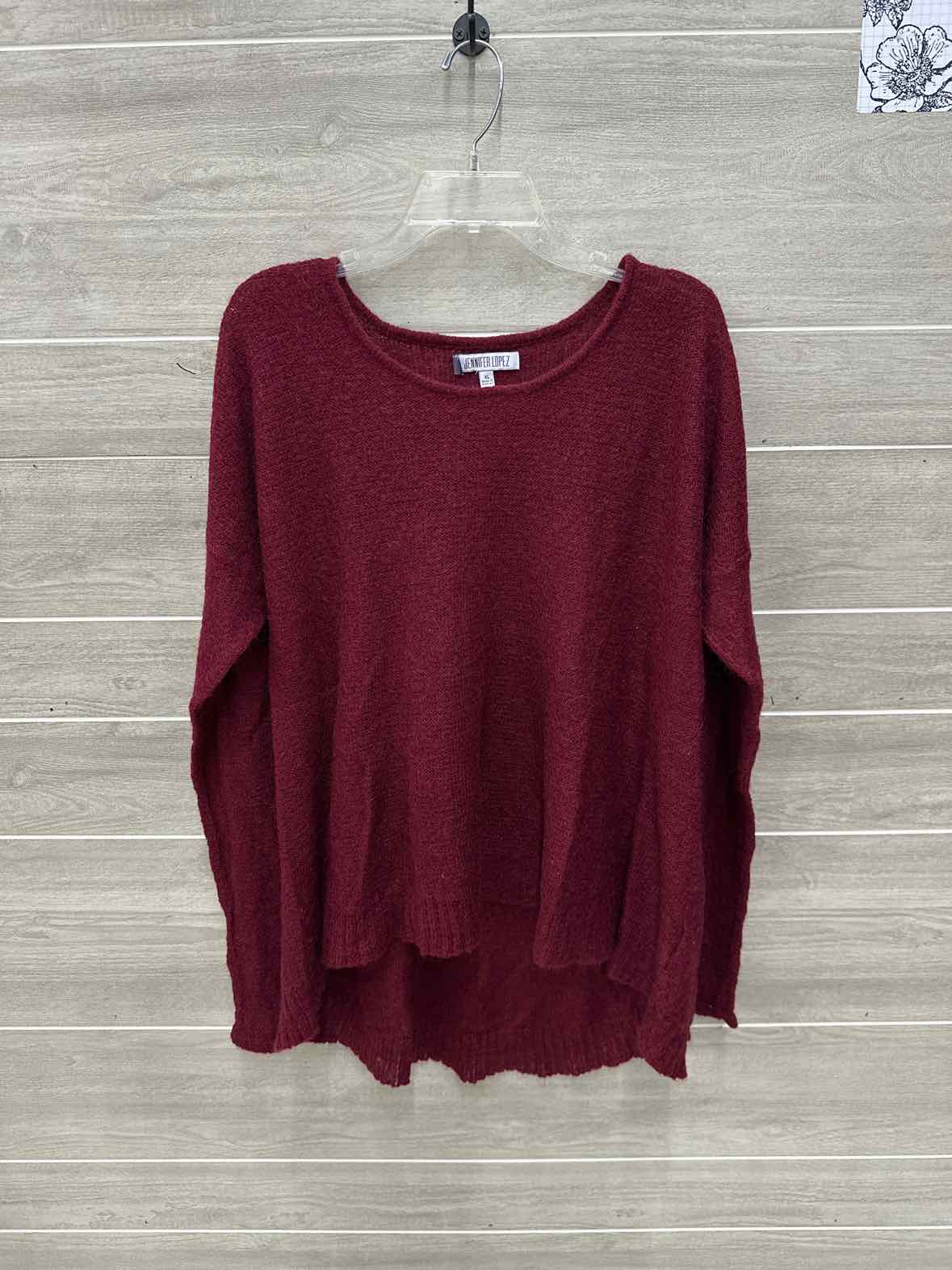 J Lopez Size XL Burgundy Womens Sweater