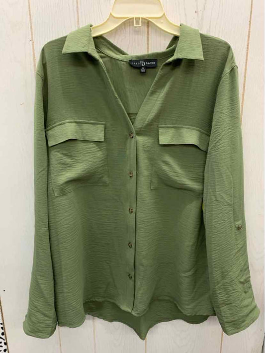 Fred David Olive Womens Size XL Shirt