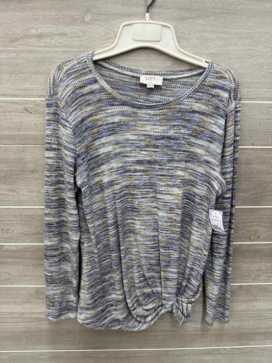 LOFT Size M/P Blue Petite Shirt