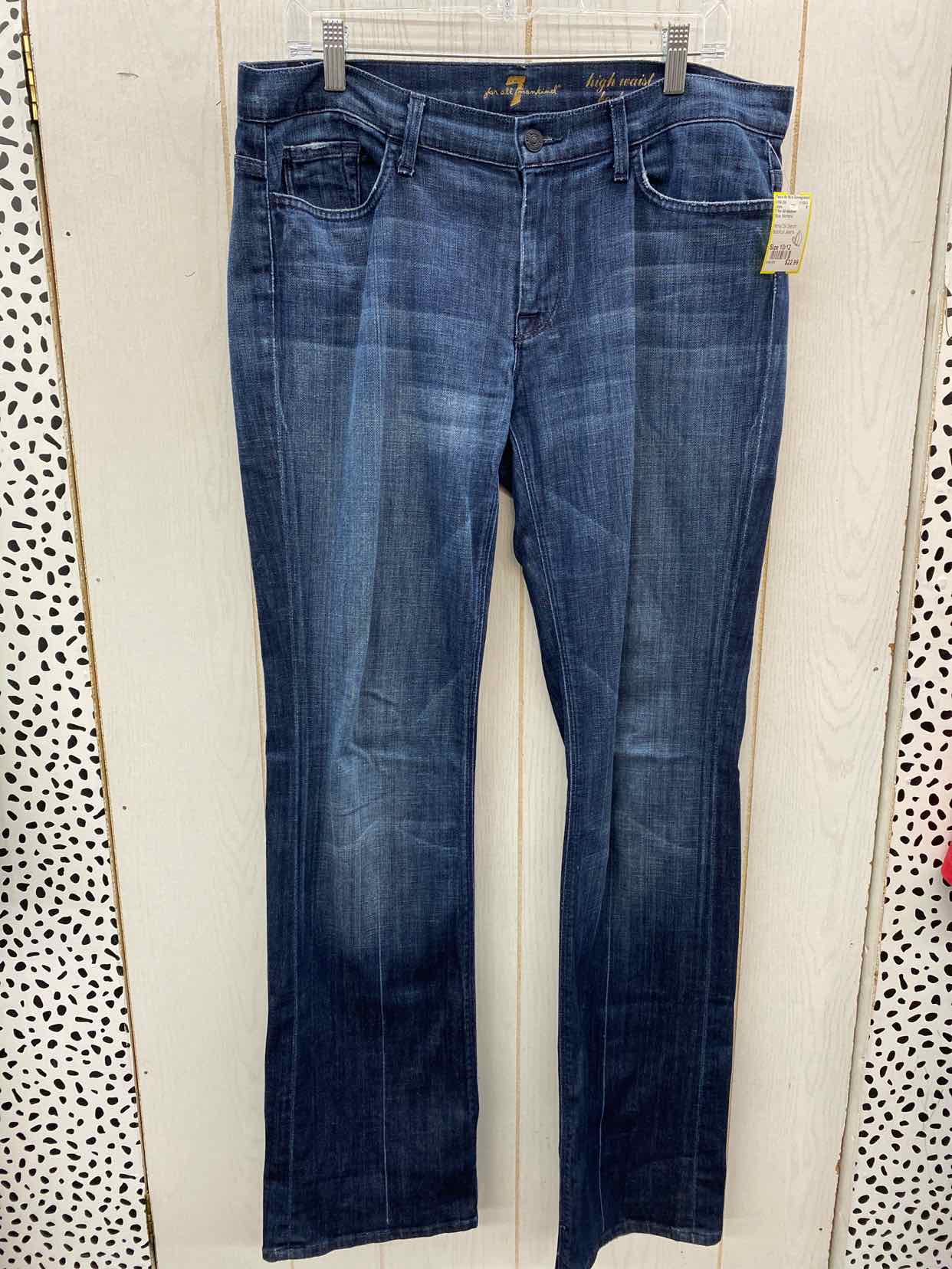 7 For All Mankind Blue Womens Size 10/12 Jeans