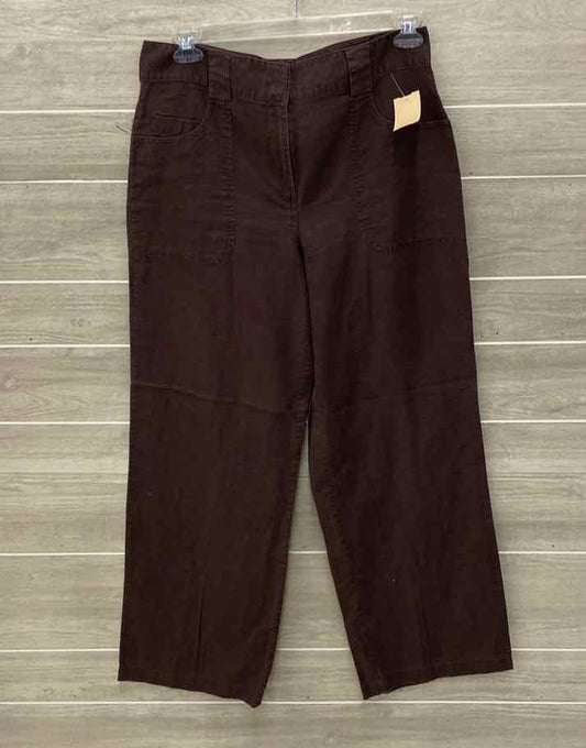 Basic Editions Brown Womens Size 12 Pants