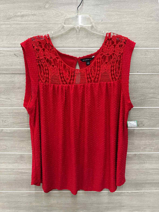 Zac & Rachel Size 2X Red Plus Tank Top