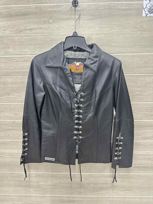 Harley Davidson Size M Black Womens Jacket (Outdoor)