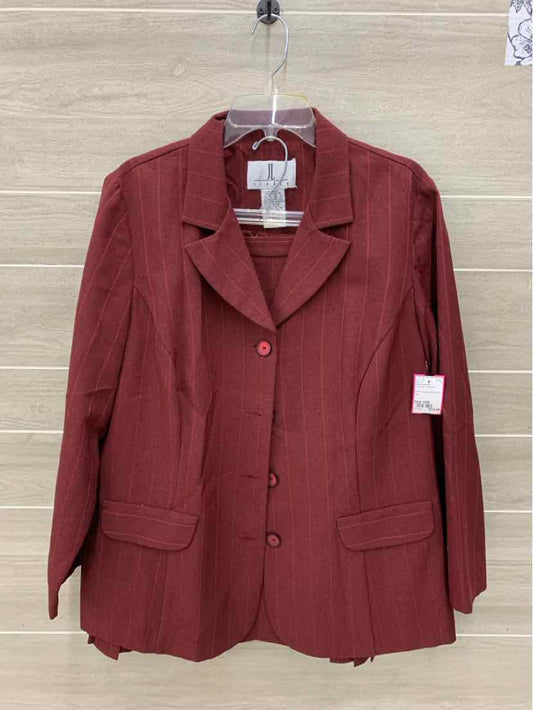Jessica London Burgundy Womens Size 18W Skirt Set