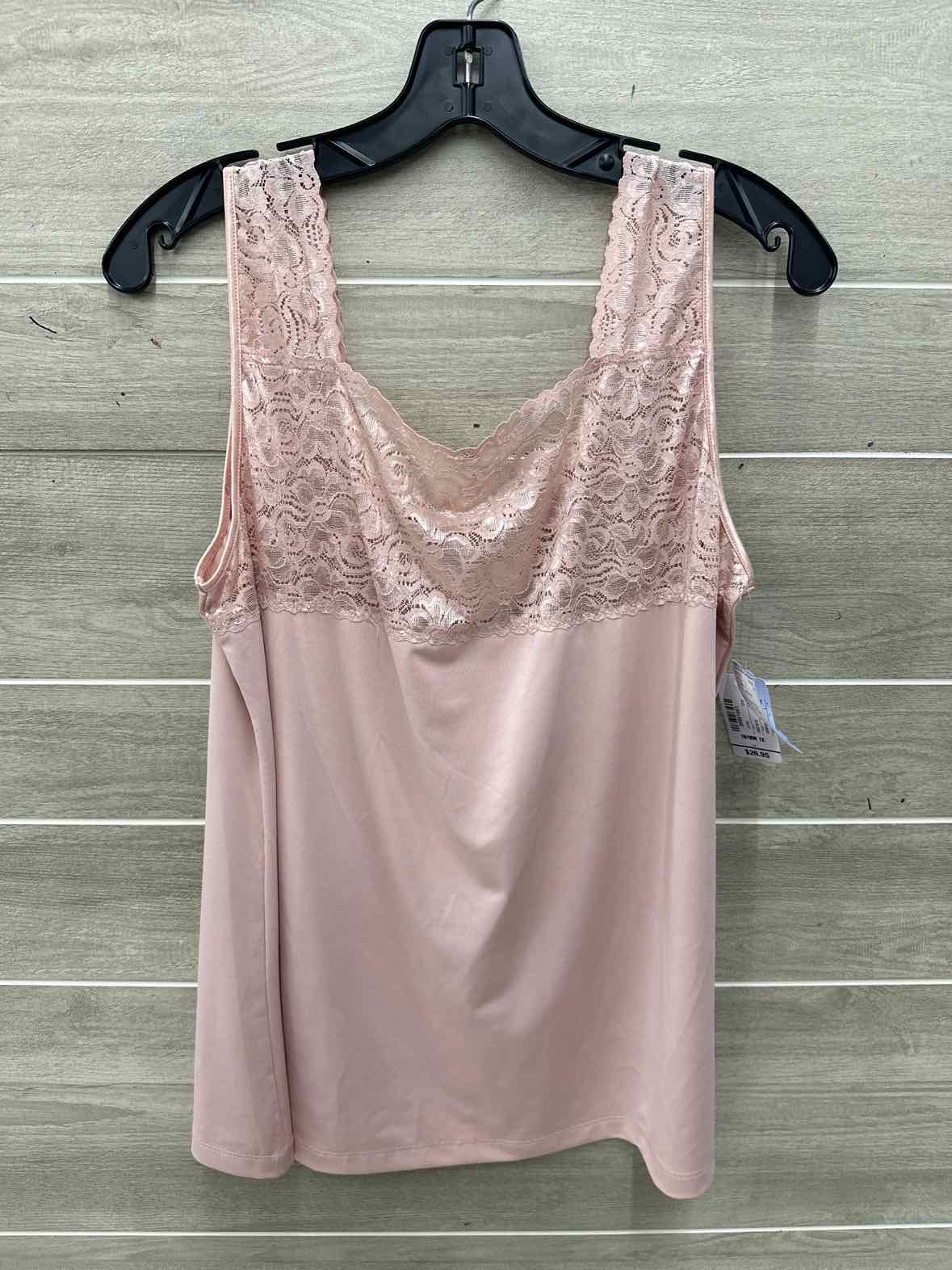 CJ Banks Size 1X Pink Plus Tank Top