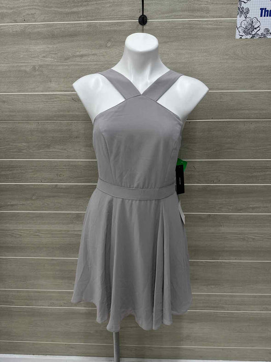 LULU'S Size 8 Gray Womens Dress
