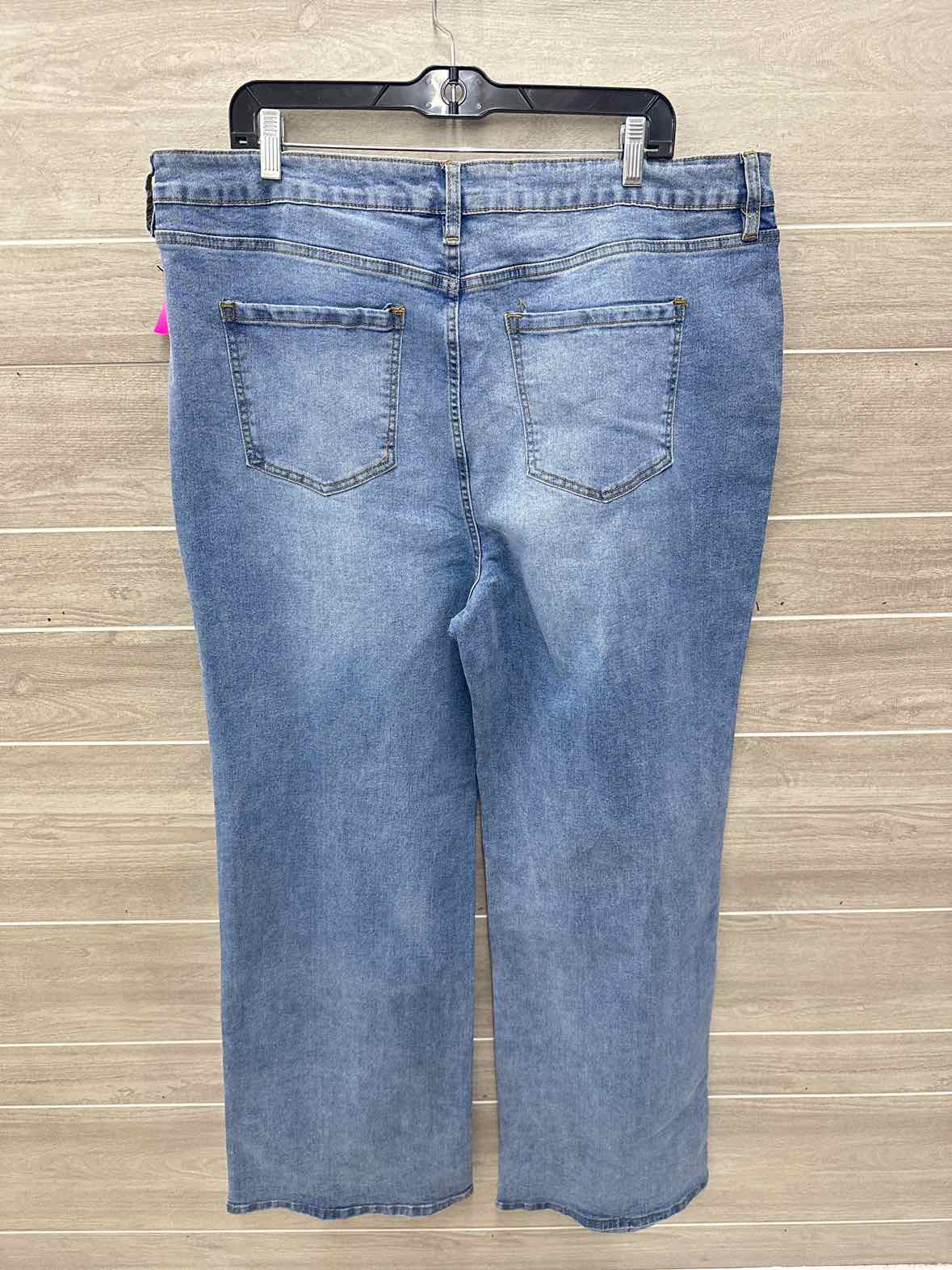 Fashion Nova Size 18 Blue Plus Jeans