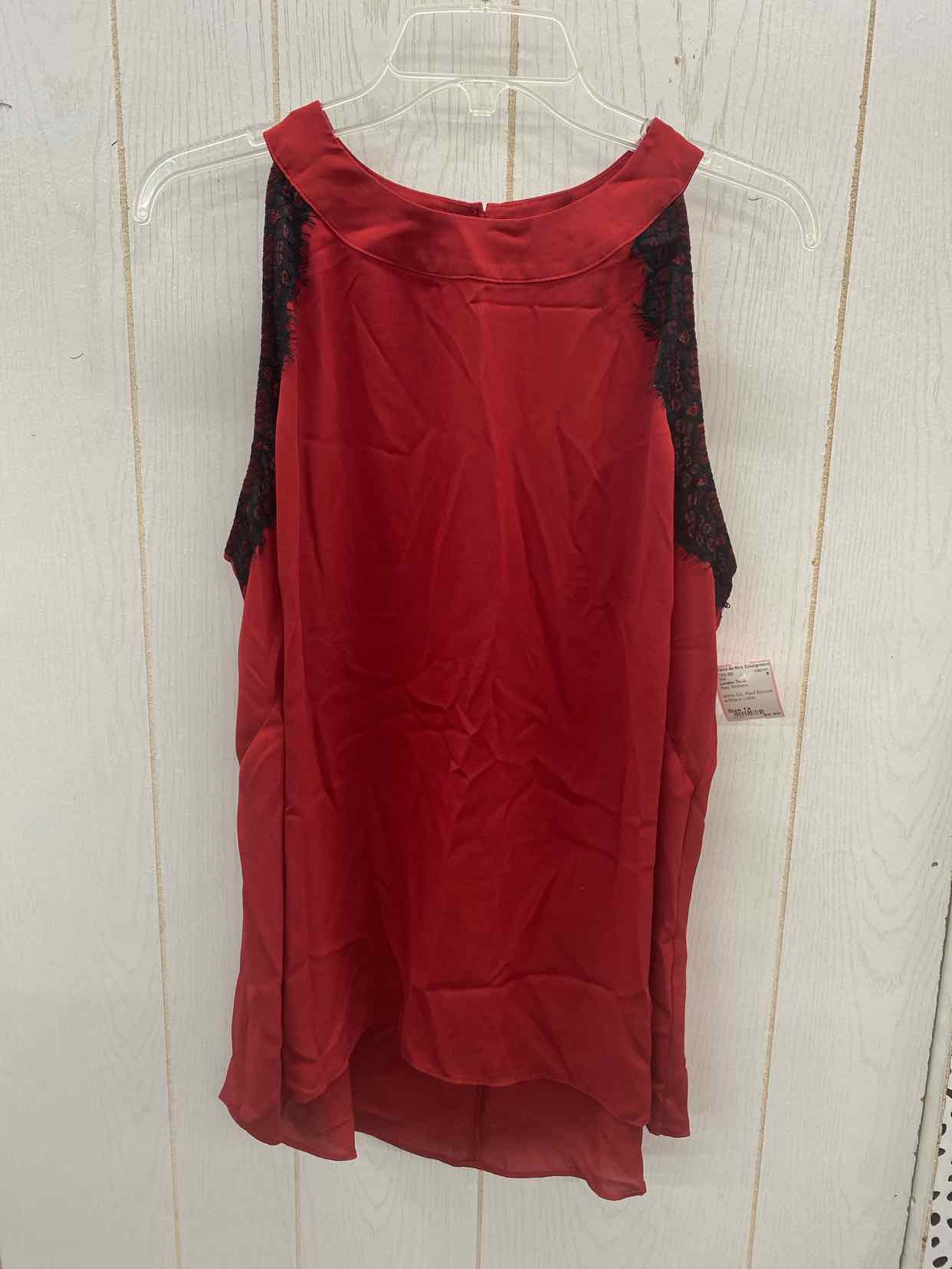 London Times Red Womens Size 1X Shirt