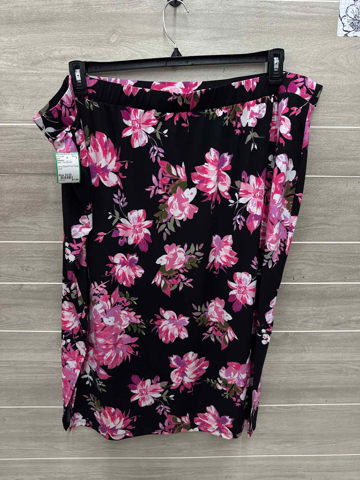 Roamans Size 30/32 Black Plus Skirt