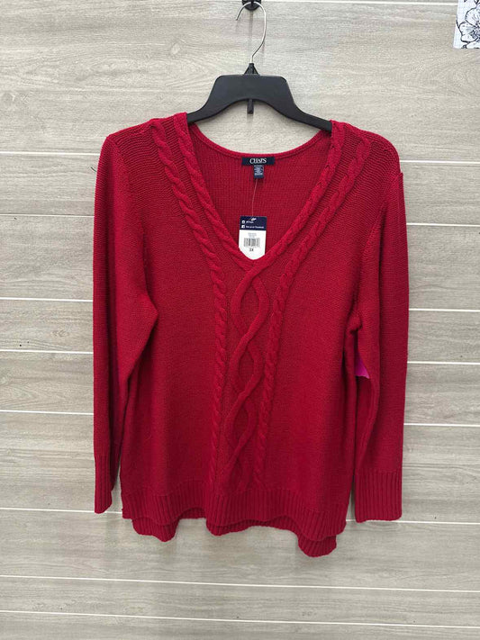 Chaps Size 3X Red Womens Sweater