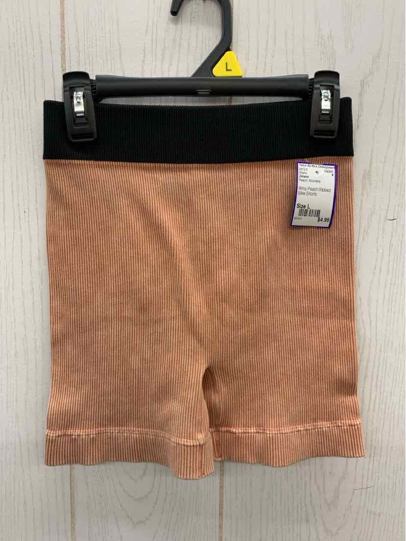 Zenana Peach Womens Size L Shorts