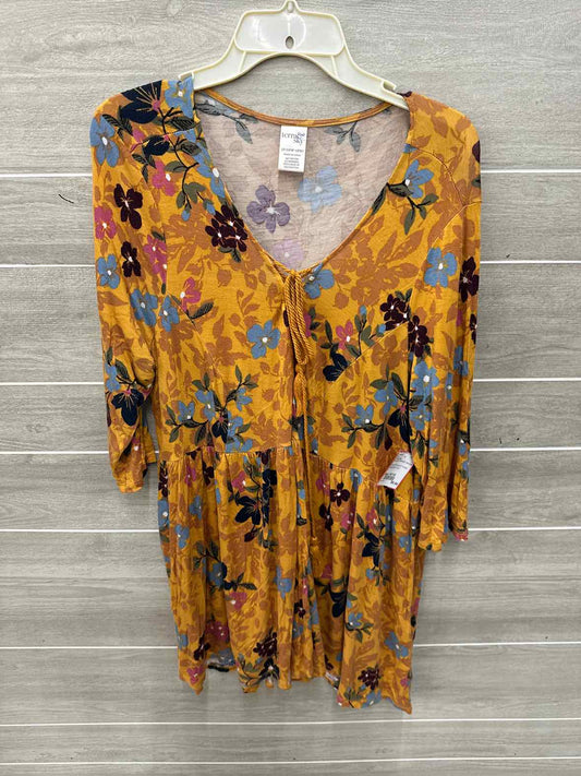 Terra & Sky Mustard Womens Women Size 16/18 Shirt