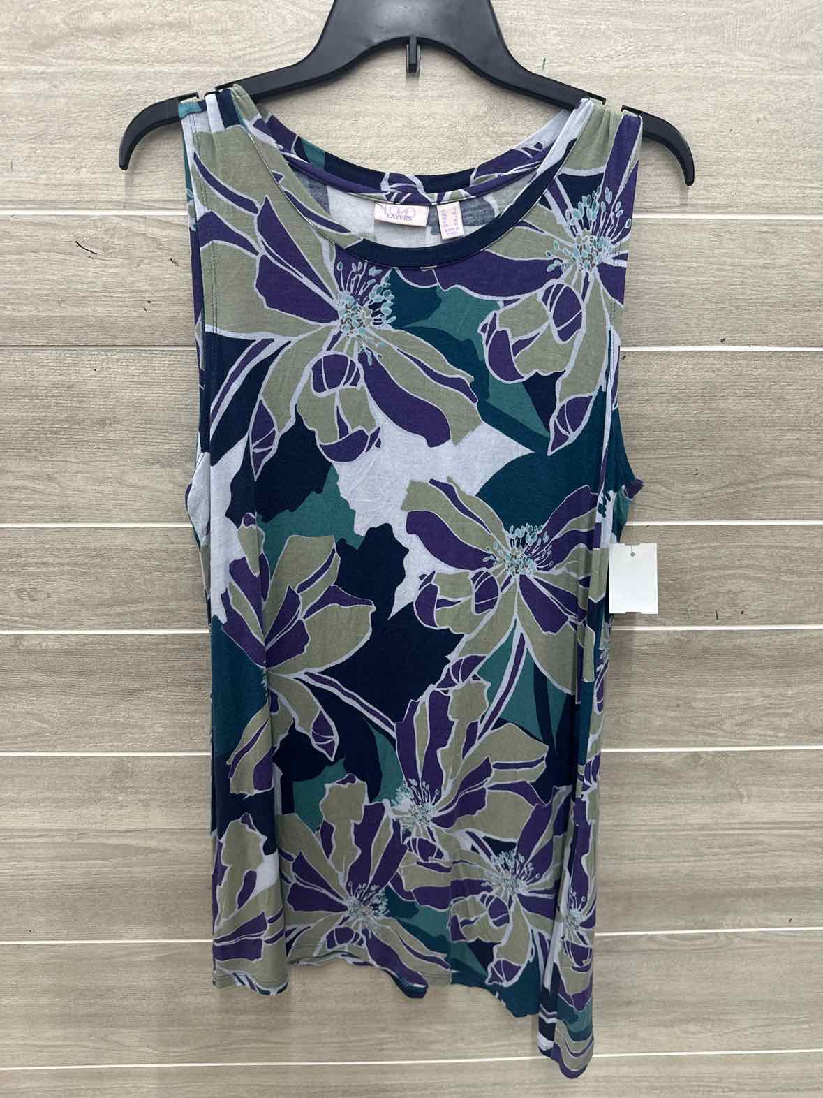 LOGO Size L/XL Teal Womens Tank Top