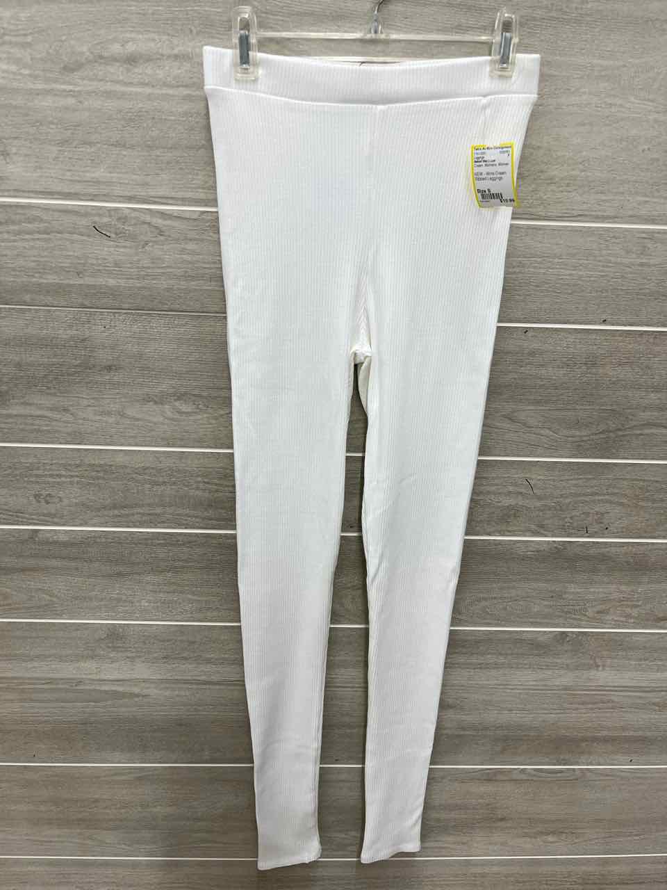 Naked Wardrobe Size S Cream Womens Leggings
