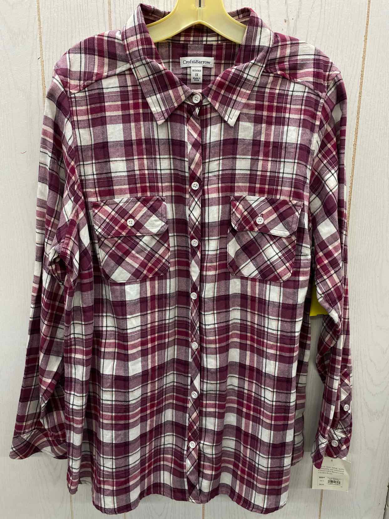 Croft & Barrow Pink Womens Size 1X Shirt