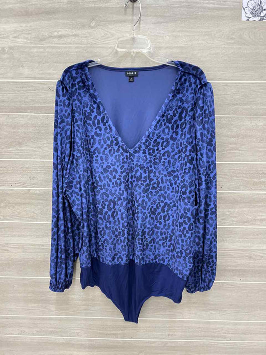 Torrid Blue Womens Women Size 5X Bodysuit
