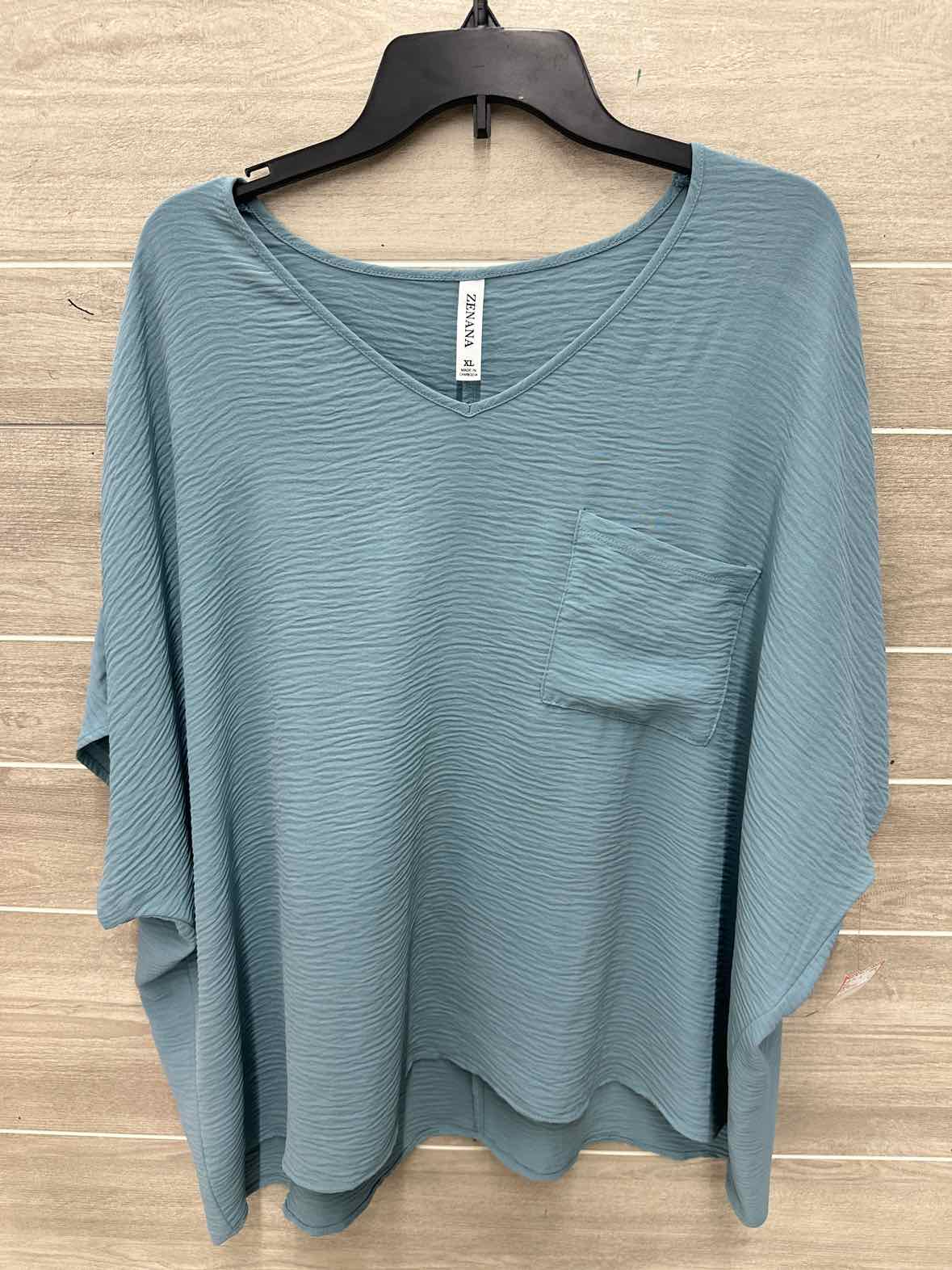 Zenana Size XL Blue Womens Shirt