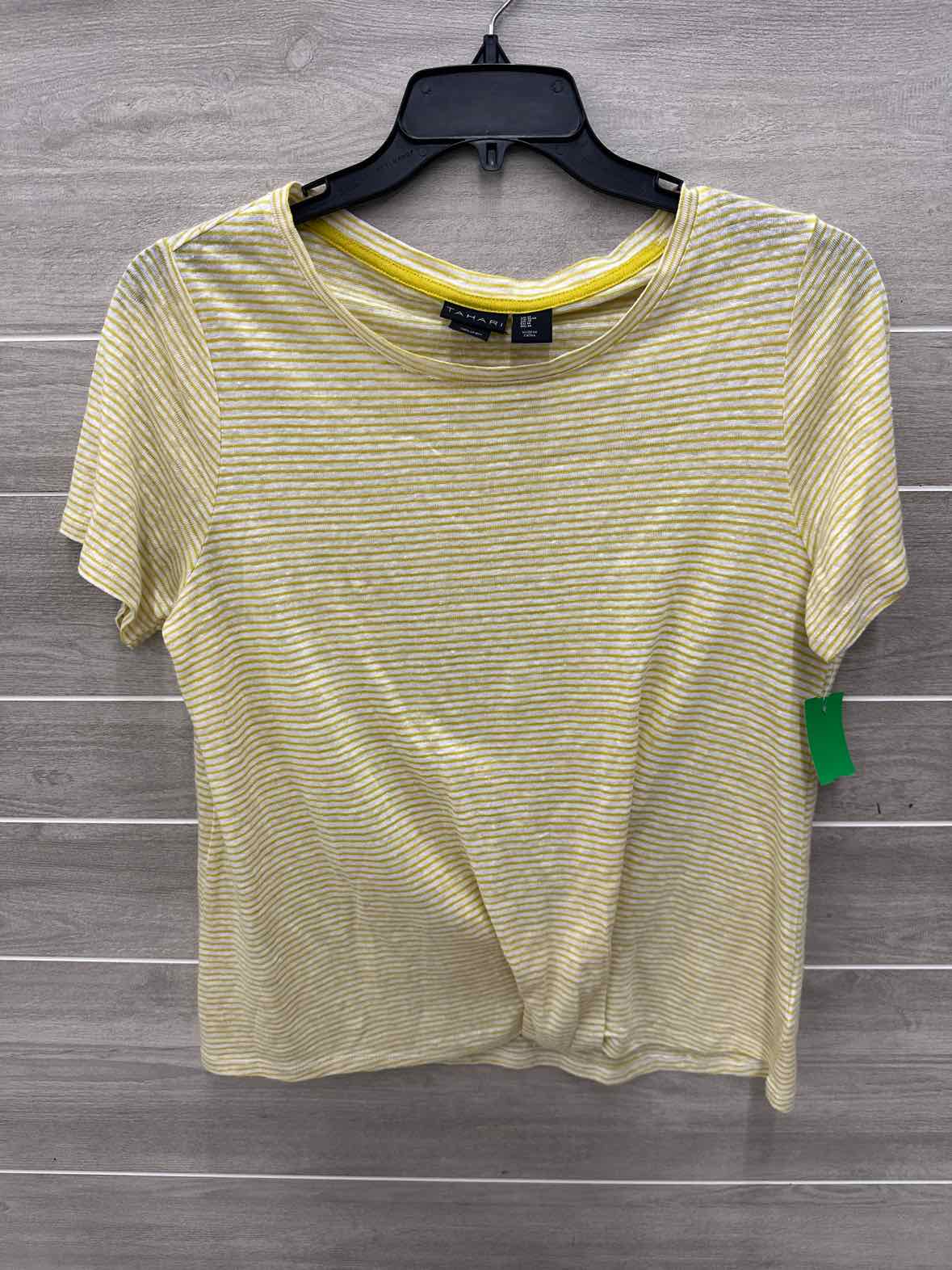 Tahari Size M Yellow Womens Shirt