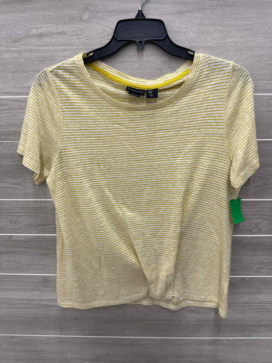 Tahari Size M Yellow Womens Shirt