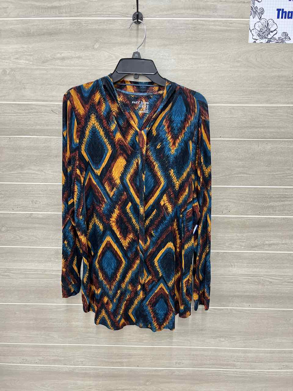 Ruff Hewn Size 2X Teal Plus Shirt