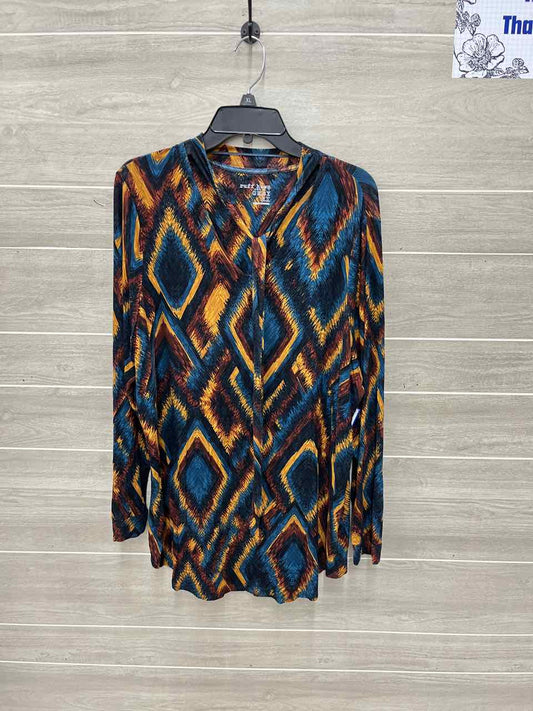 Ruff Hewn Size 2X Teal Plus Shirt