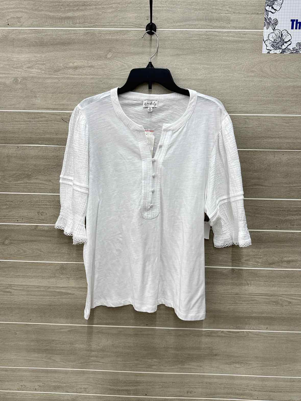 Wonderly White Womens Women Size 1X Shirt