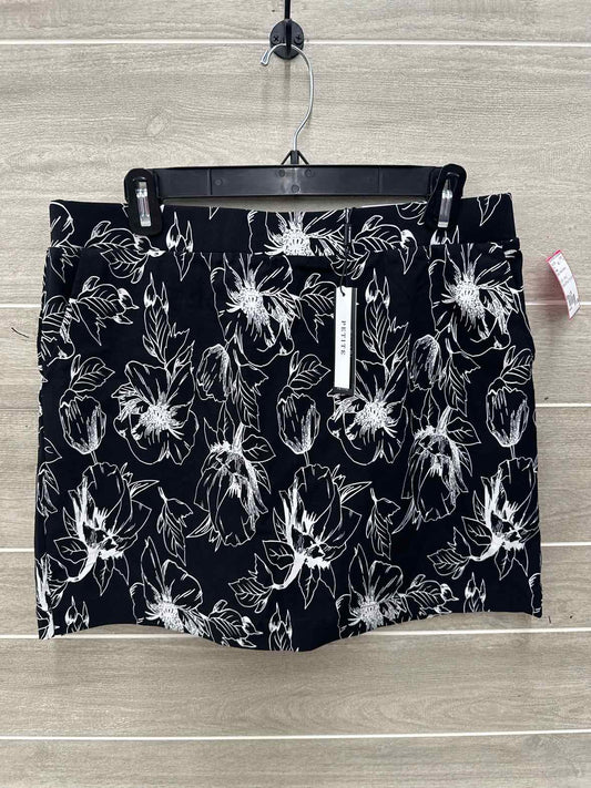 Tahari Size L/P Black Petite Skirt