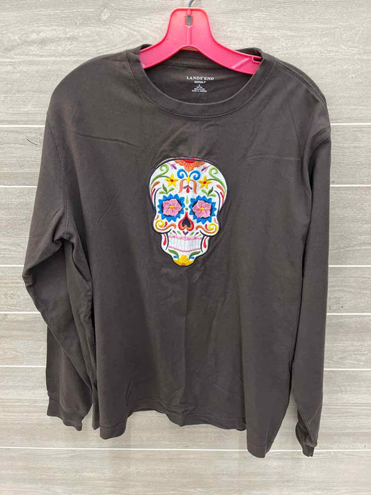 Lands End Brown Womens Women Size L/XL Shirt