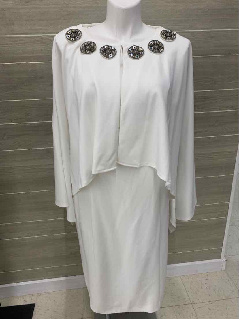 Ashro White Womens Size 18W Dress