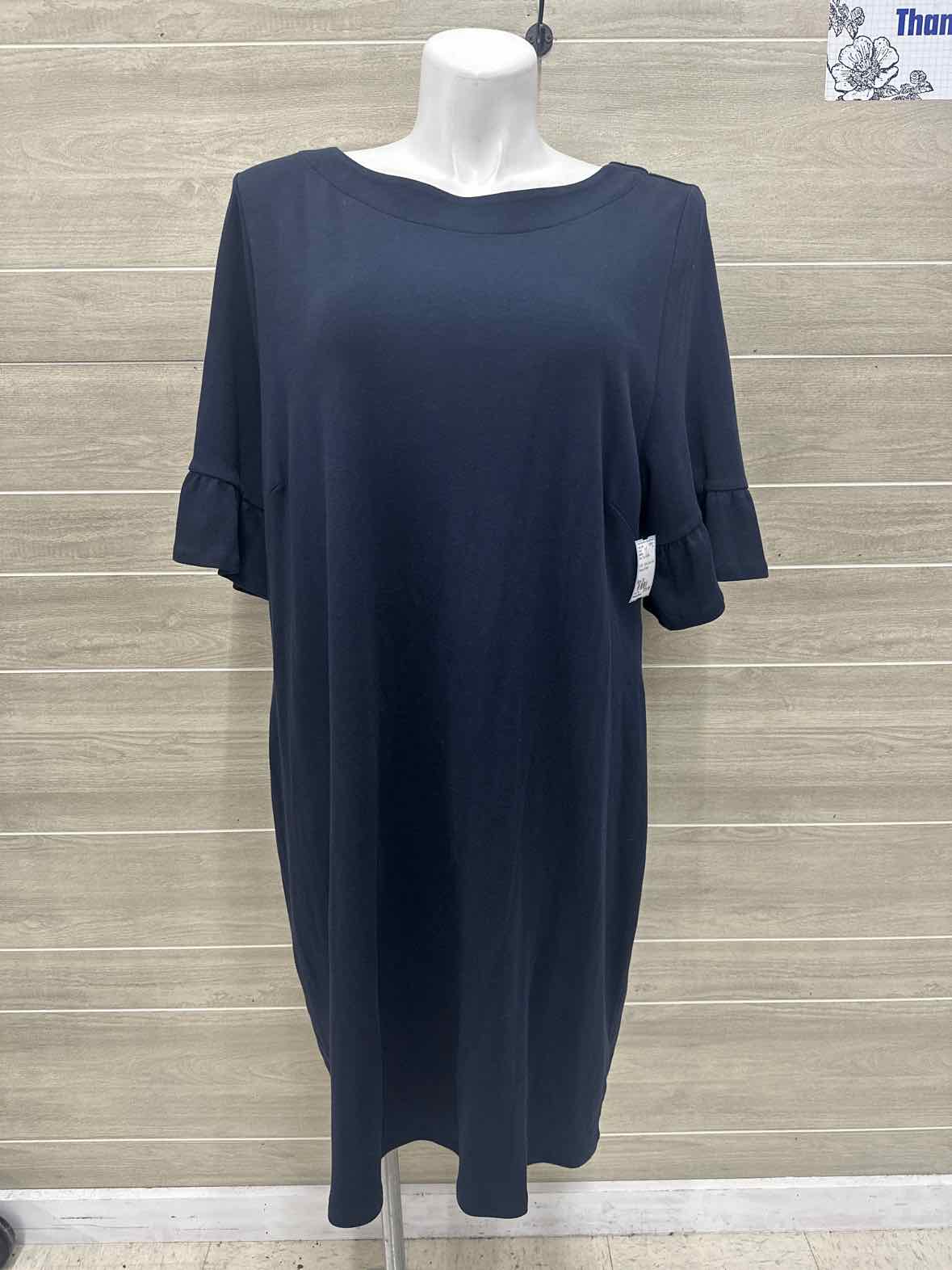Talbots Size 3X Navy Plus Dress