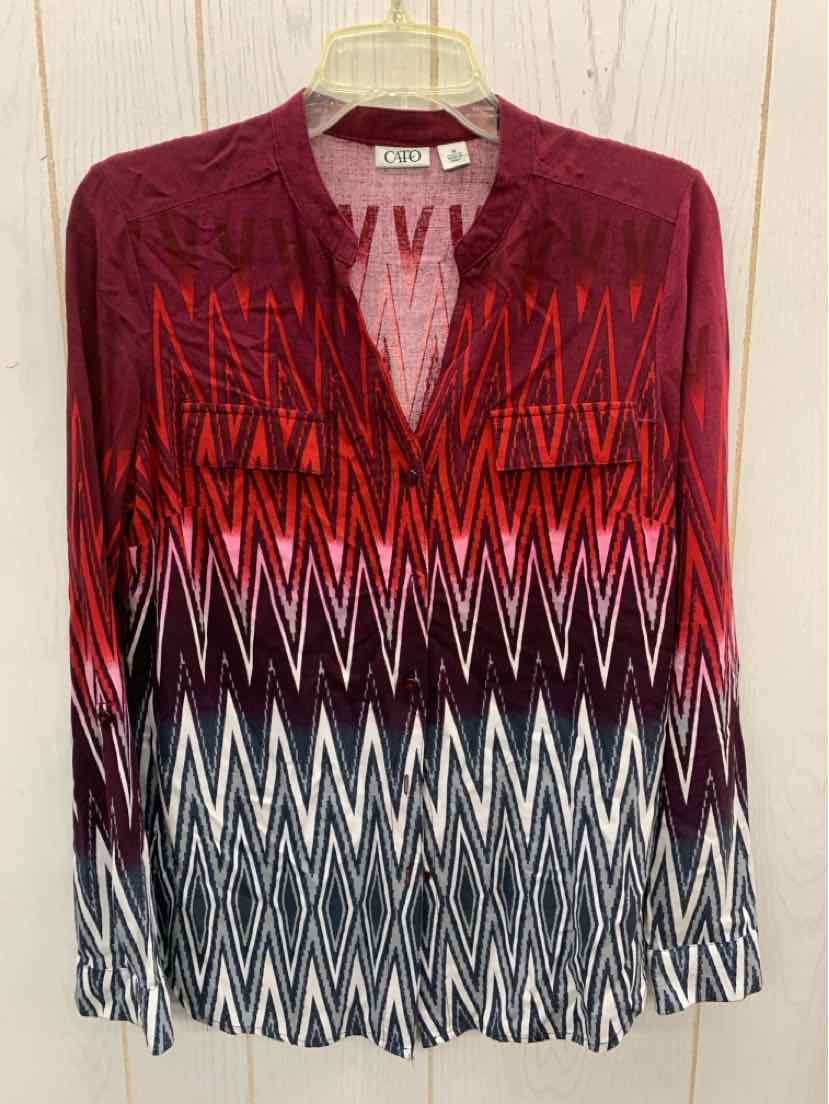 CATO Burgundy Womens Size M Shirt