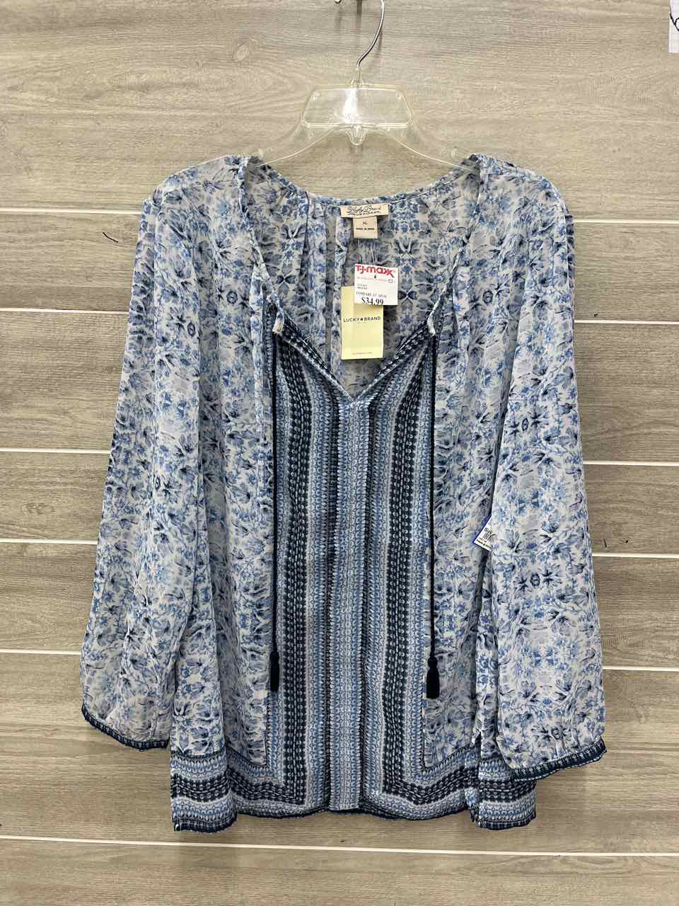 Lucky Blue Womens Women Size XL Shirt